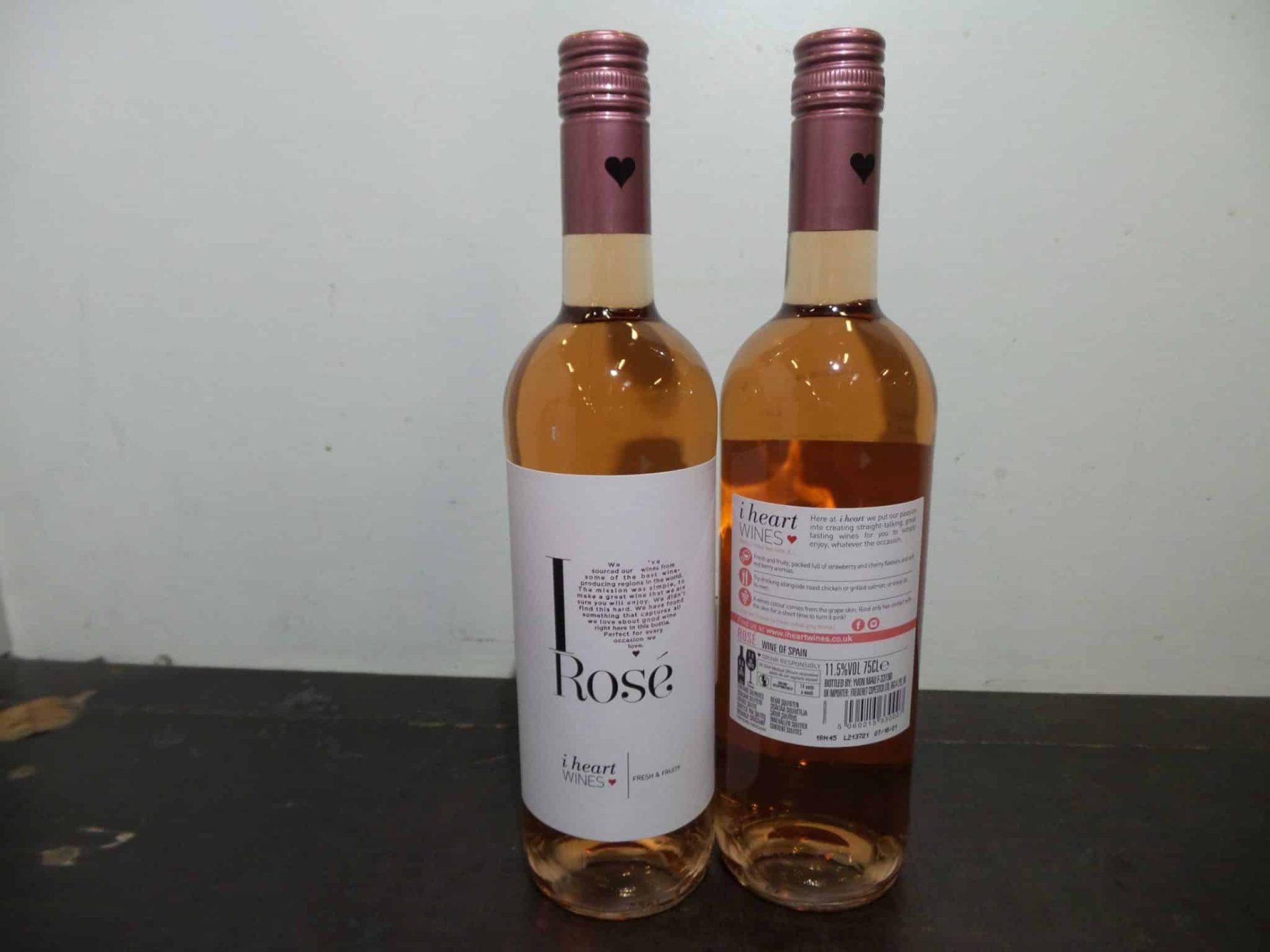 i heart rose 75 cl bottles