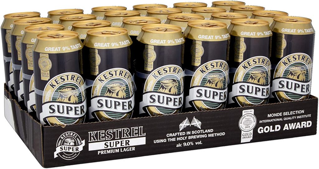 kestrel super premium lager 500ml can