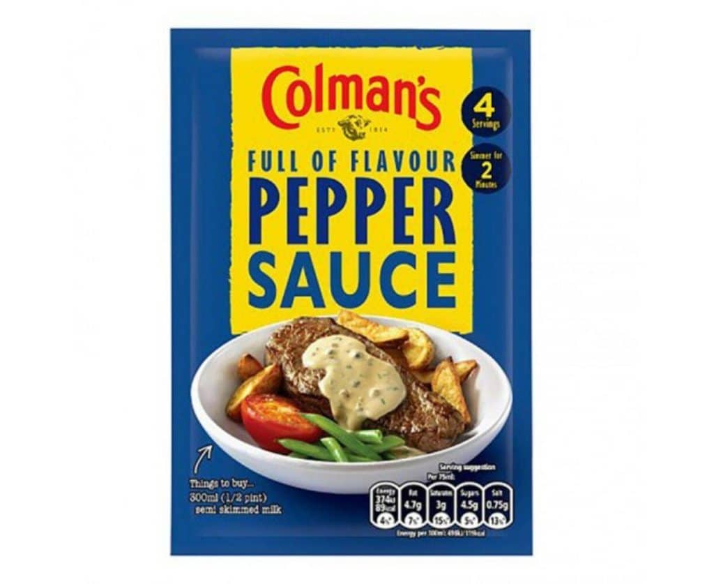 colman's des sauce pepper 16 x 40gm
