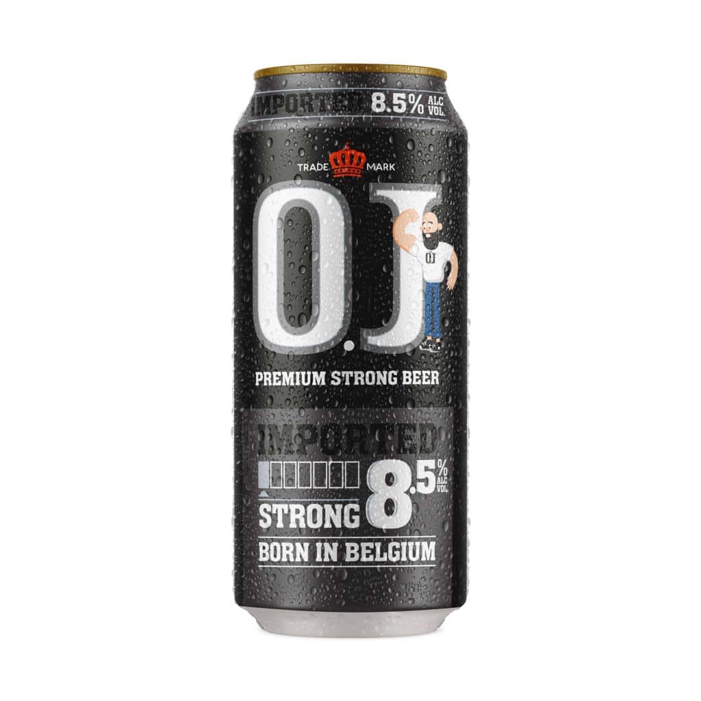 oj strong beer 8.5% cans 500ml