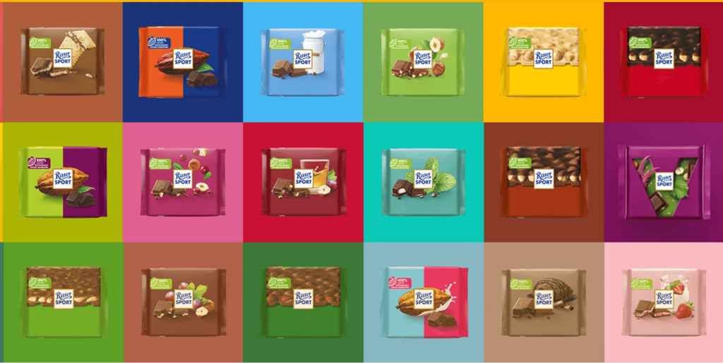 ritter sport 100g colorful variety