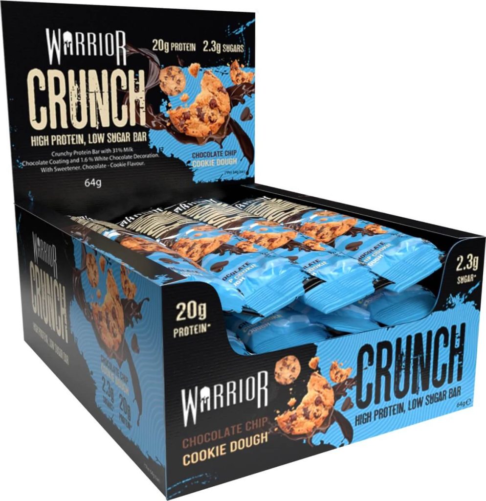 warrior protein crunch bars 12 x 64g