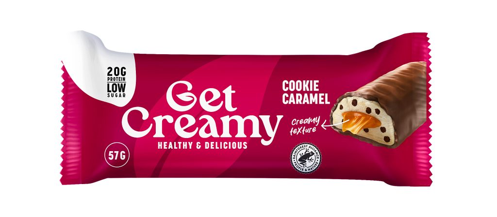 get creamy protein bars cookie caramel
